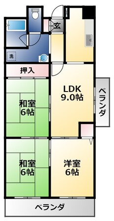 アバハイム西村の物件間取画像